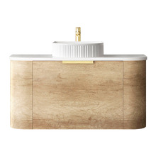 Bondi Wall Hung Single Vanity with Pure White Countertop